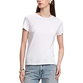 MOLISILK Womens Silk Blend Jersey Tee Short Sleeve T-Shirt Basic Fit Blouse Summer Spring Crewneck Tshirts Dressy Casual Tops