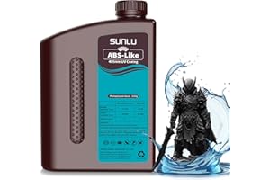 SUNLU ABS Like Resin 2000g, Strong Fast Curing 3D Printer Resin, 395 to 405nm UV Curing 3D Printing Liquid Photopolymer Resin, Non-Brittle and High Precision, 2kg, Black