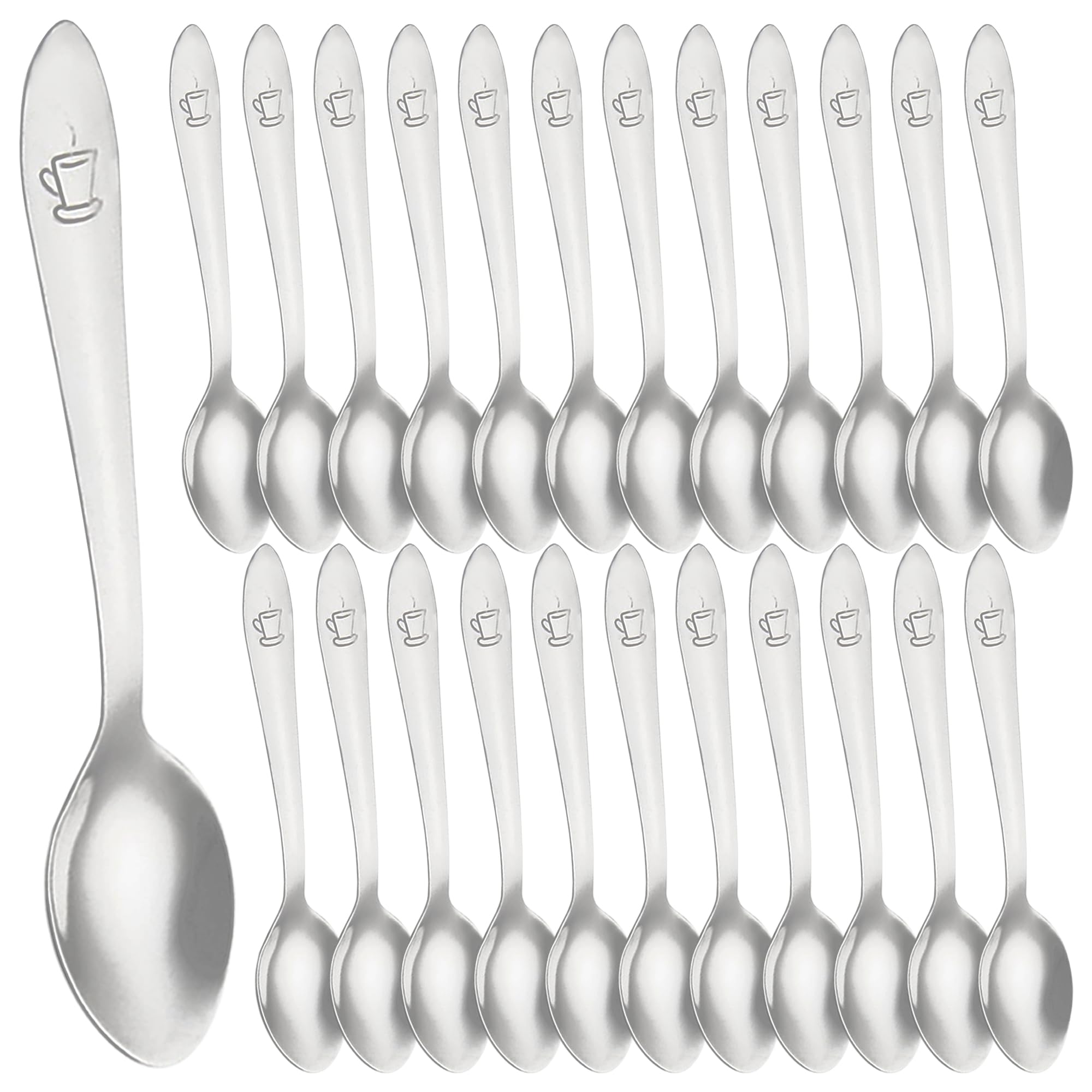 Small Coffee Spoons Stainless Steel 24 Pcs 10 cm Cutlery Suitable for Home and Restaurant