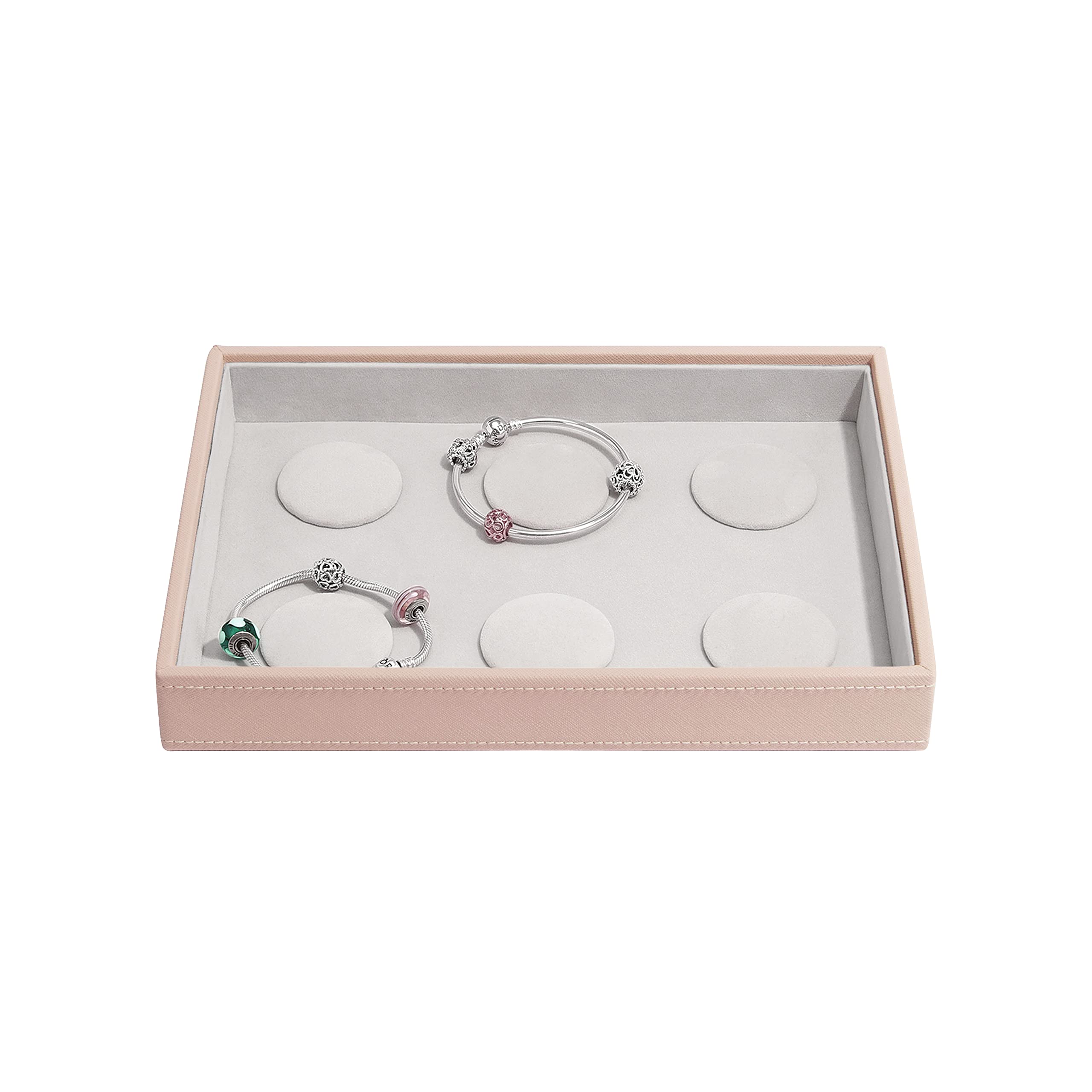 Stackers Blush Pink Classic Medium Jewellery Box 6 Padded Charm Layer