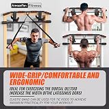 AmazeFan Pull Up Bar Doorway Multi-Angle Grip 2024 Upgrade Black Orange view 2