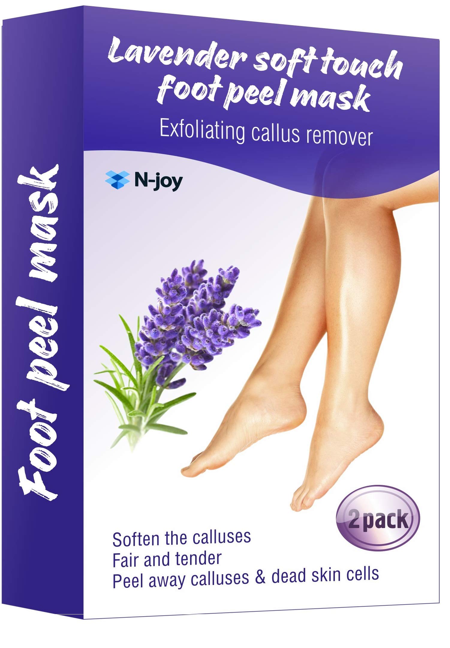 Foot Peel Mask (2 Pairs) Exfoliating Sock Foot Mask Calluses and