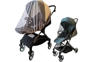 MEDOLAND Mosquito Net for Stroller Accessories Insect Mesh Bug Netting Cover for Summer Outdoor Camping Travel Car Seat, Newborn Baby Essentials Mosquiteros para Cunas De Bebes 2pack 2color (Pink + Black)