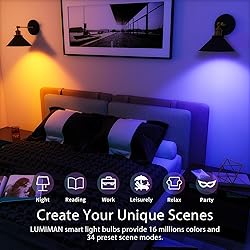 LUMIMAN Smart Light Bulbs, Alexa Light Bulb, WiFi
