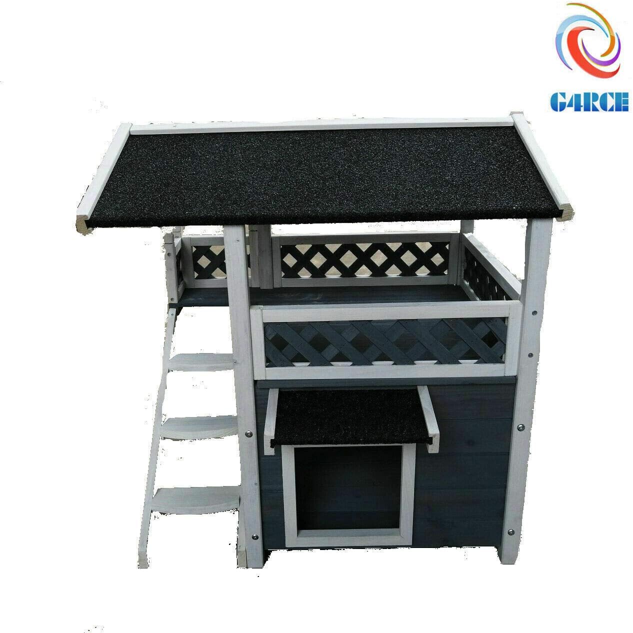 Cat House Luxurious Portable Wooden Outdoor/Indoor Pet Dog Puppy Cat