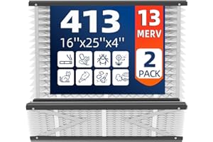 UNIREACH 2 Pack 413 Replacement Air Filter, MERV 13,Actual Size: 16"x28"x4", Nominal Size: 16x25x4, HVAC Furnace Filter, Compatible with AprilAire Models 4400, 3413, 2416, 2413, 1610, 1413