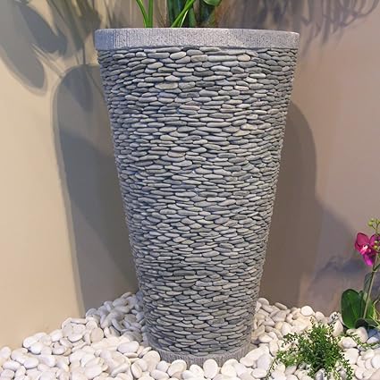 Wanda Collection Pot Bac Jardiniere Conique Galet 80cm Jardin Exterieur Zen Amazon Fr Cuisine Maison