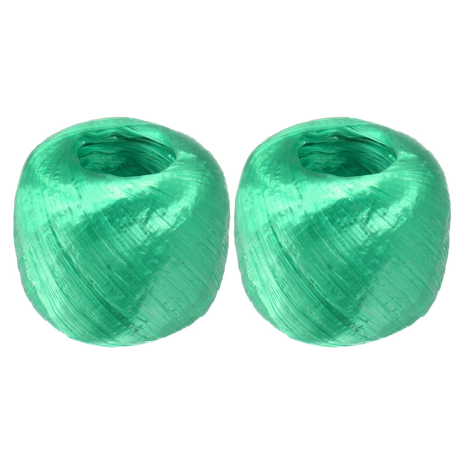 M METERXITY 2-Rolls Polyester Nylon Plastic Rope Twine, 4cm Width 110M Length Household Bundled Plastic Ropes Roll for Crafting/Gardening/Packing/Carrying [360FT/4330IN, Green]