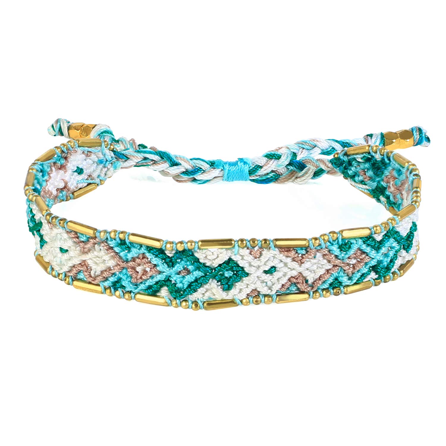 KELITCH Candy Colour Silk Wrap Bracelets Wide BOHO Style Hand Woven Friendship Bracelet Cuff Bangles