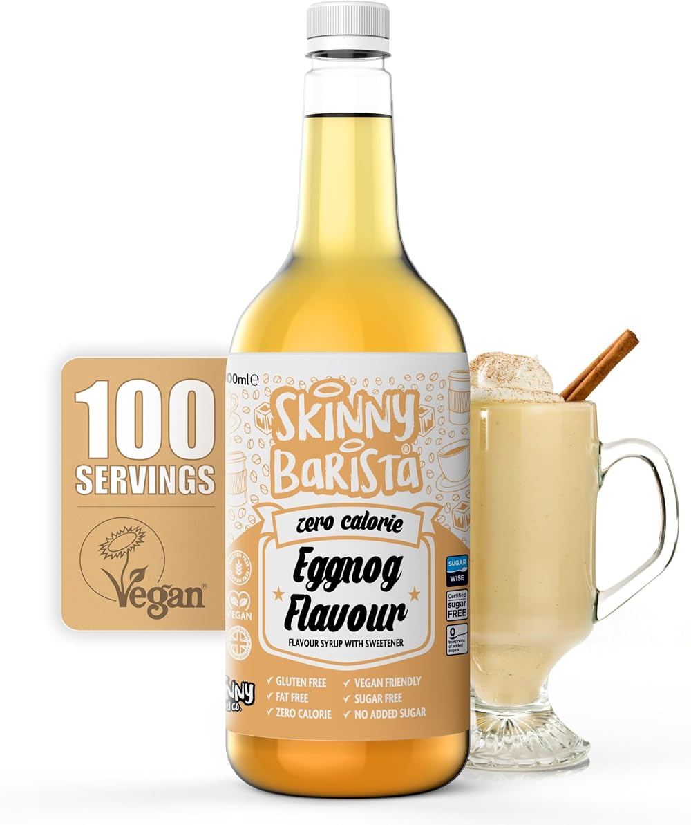 The Skinny Food Co Eggnog Barista Syrup 1L sugar free vanilla custard