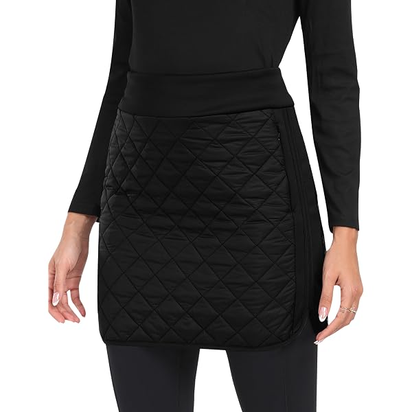 Jupe Longue Matelassée Femme – Duvet Imitation, Taille Haute, Fermeture éclair | Chaude Et Légère Avec Poches | Pour Hiver, Randonnée, Quotidien