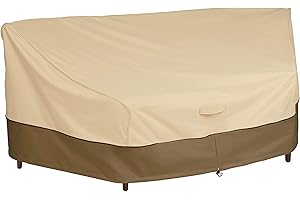 Classic Accessories Veranda Water-Resistant 46 Inch Patio Curved Sofa Sectional Cover, Patio Furniture Covers