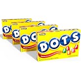 DOTS Assorted Fruit Flavored Gumdrops Candy, 6.5oz Theater Box, 4-Pack