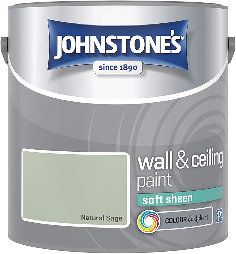 Johnstone's Wall and Ceiling Soft Sheen Emulsion Paint Natural Sage 2.5L