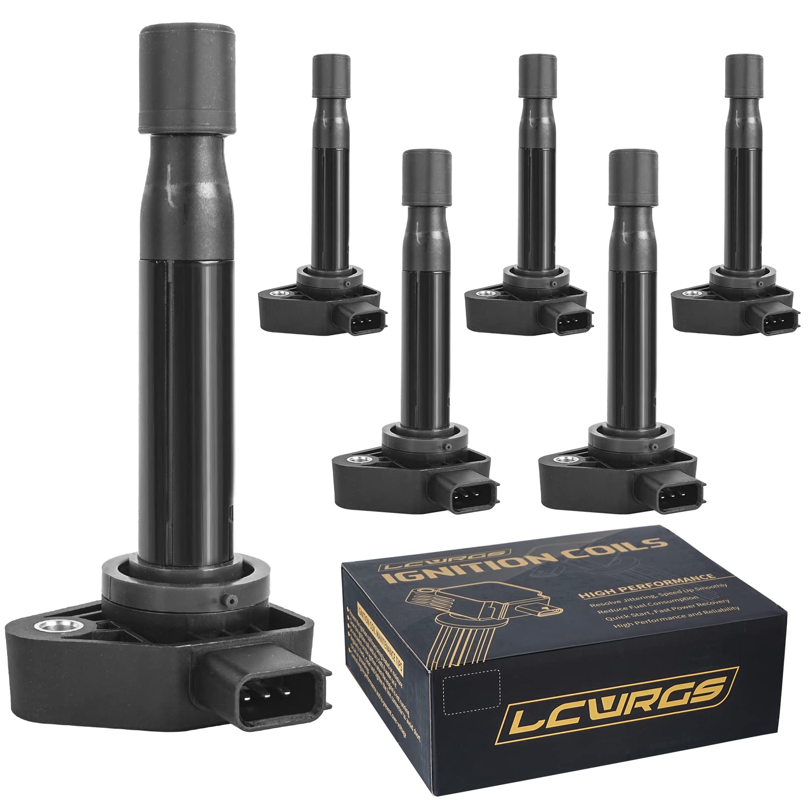 Photo 1 of Set of 6 Ignition Coil Pack Fits for 3.2 3.5 3.0 V6 2000 2001 2002 2003 2004 2005 2006 2007 2008 Honda Odyssey Accord EX LX Acura TL RL CL Coils Replaces# UF242 90919-02247