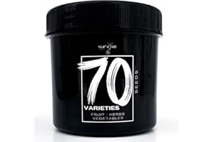 #1 Set of 70 Survival Vegetable Seeds Garden Kit Over 11,900 Seeds Non-GMO and Heirloom, Great for Emergency Bugout Survival Gear Seeds for Planting Vegetables and Fruits Herbs - Survive Seed Co.