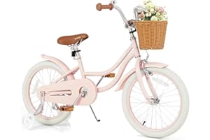 OLAKIDS Kids Bike, 12 14 16 18 20 Inch Toddlers Bike for Girls Boys Age 3-8 Years, Children's Bicycle with Training Wheels Re