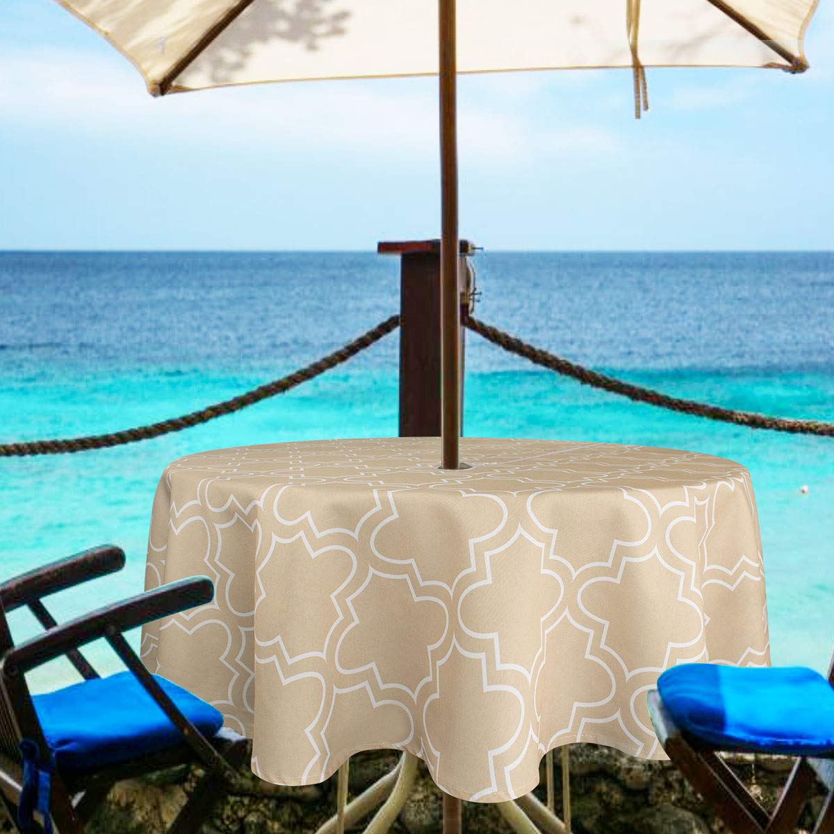 Best round table cloth with zipper