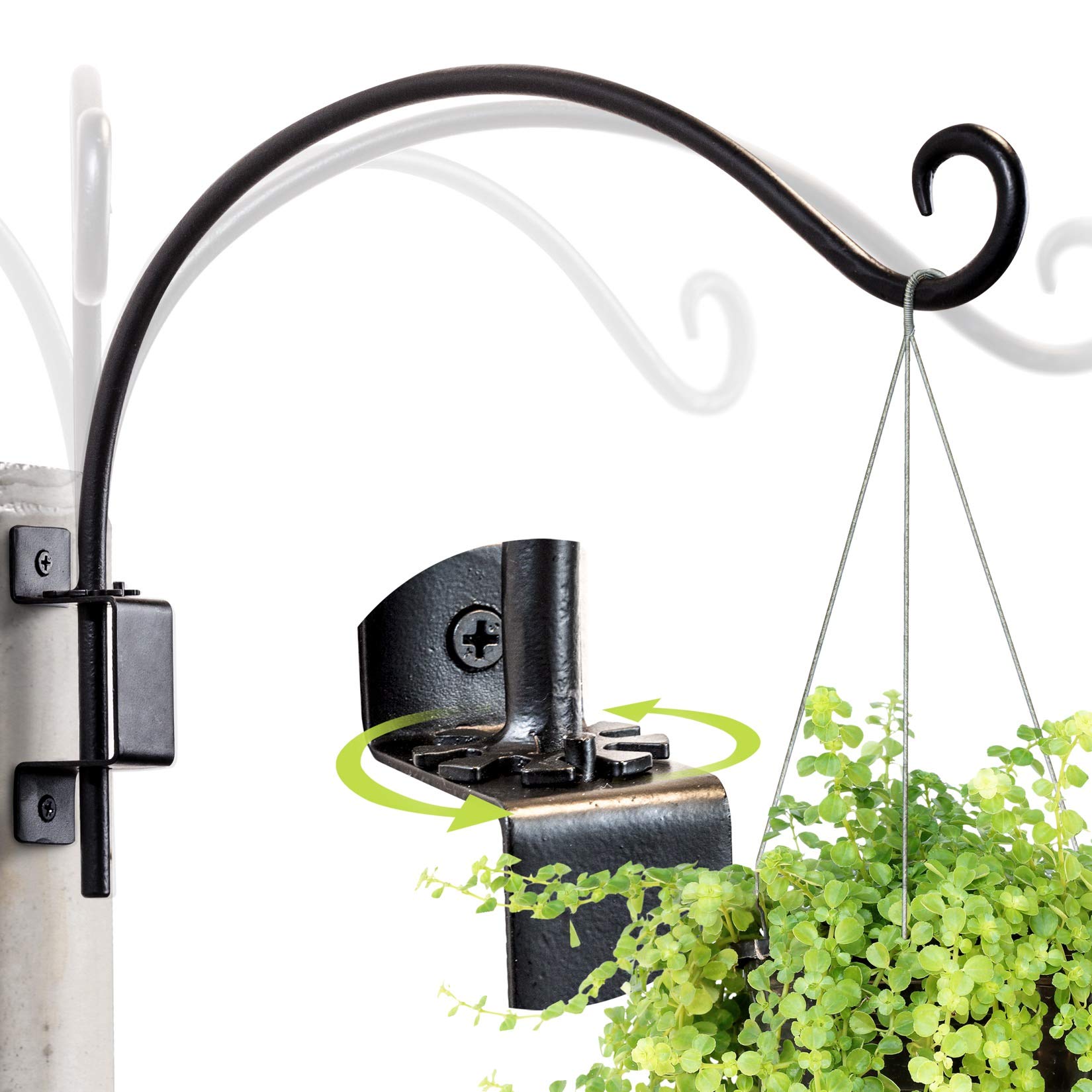 Swivel Plant Hanger Bracket 16inch Bird Feeder Hanger For Outdoor Wall  Mount He | eBay
