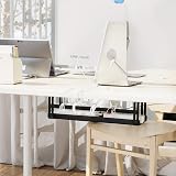 PAVSTINE Under Desk Cable Management Tray 2 Pack Carbon Steel Self Adhesive view 2