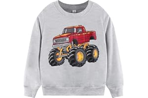 NUBEEHOHO Boys Cotton Sweatshirts Crewneck Long Sleeve Pullover Toddler Winter Warm Sweater Tops 2-7T