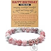 Mwphuy Sisters Birthday Gifts from Sister Beaded Bracelets Happy Birthday Gifts for Best Friends Bestie Daughter Niece Inspirational Friendship Bracelet Christmas Graduation Gift for Women Her