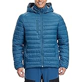 fit space Men's Insulated Synthetic Down Puffer Jacket Winter Warm Coat Quilted Water Resistant Packable Hiking Camping