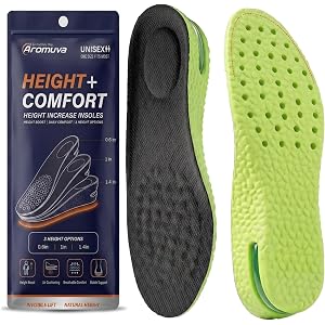 Aromuva Height Increase Insoles for Men and Women with Heel Air Cushion Pad | Comfort Height Boosters / Cushioning and Shock