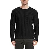 Donason Men's Casual Business Crewneck Pullover Lightweight Round Neck Long Sleeve Sweater Raglan Sleeve Knitwear Sweaters