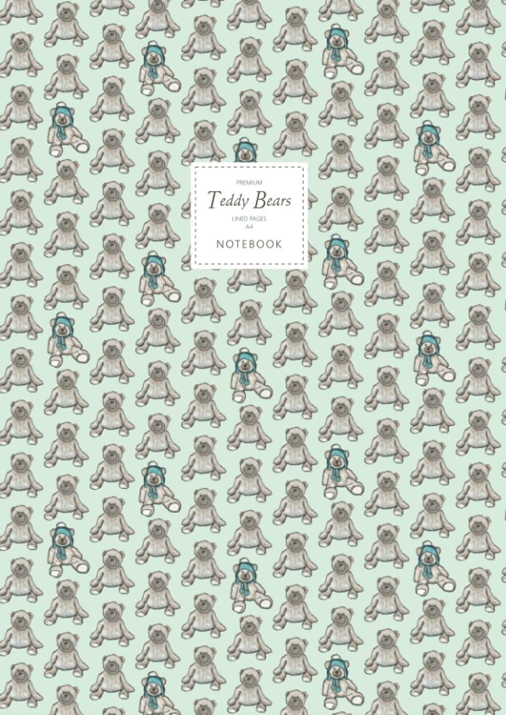 Teddy Bears Notebook - Lined Pages - A4 - Premium: (Green Edition) Fun notebook 192 lined pages (A4 / 8.27x11.69 inches / 21x29.7cm)