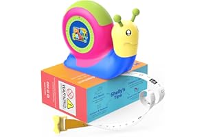 PLAYPARTY 8ft Tape Measure for Kids, STEM Educational Tool with Level, Protractor and Eraser, Retractable Snail Shaped Measuring Tapes, Child-Safe Stocking Stuffers Gift for Boys & Girls 3+, Green