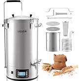 VEVOR Beer Brewing Equipment, 16 Gal/60L Beer Maker with Anti-Burn Pump and Wort Chiller,3000W All-in-One Home Brewing Kit with Digital Control, Recipe Memory &amp; Timer, Removable mesh strainer