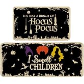 cusugbaso Halloween Kitchen Mat, I Smell Children Kitchen Rugs Set of 2 - Witches Halloween Kitchen Decor for Floor 17