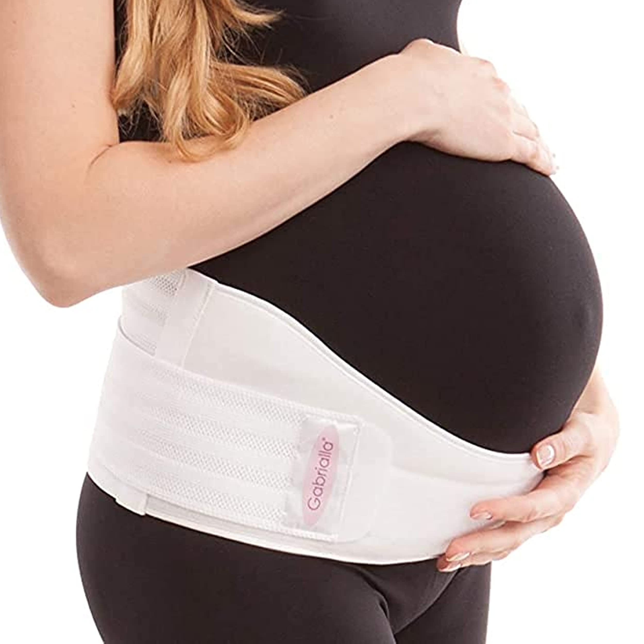 GABRIALLA Cotton Lined Pregnancy Support Belt - Soft and Breathable Pregnancy Belt for Back, Pelvic, Hip Pain, SPD, & PGP - Adjustable Maternity Support Belt - Pregnancy Gift for Expecting Mum