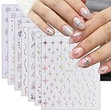 Aurora Holographic Nail Stickers, 16 Sheets