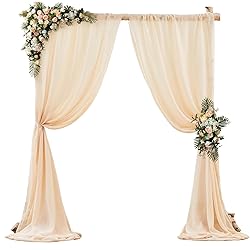 PARTISKY Wedding Arch Draping Fabric,2 Panels 18FT