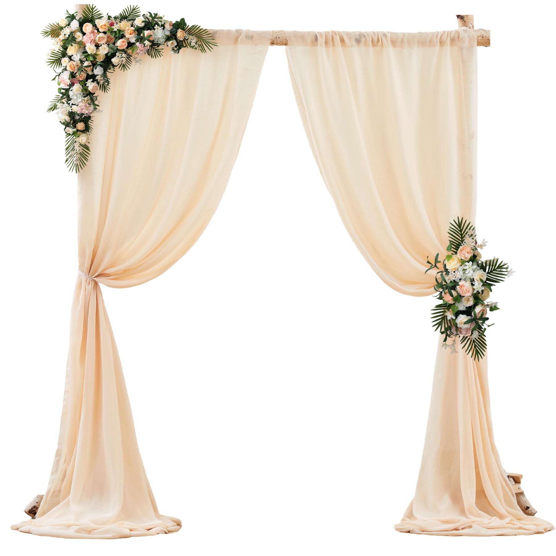 PARTISKY Wedding Arch Draping Fabric,2 Panels 18FT