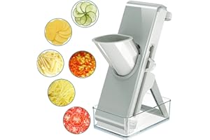 LaCyan Mandoline Food Slicer, Potatoes Slicer, 4in1 Safe Mandoline Slicer for kitchen, Kitchen Food Slicer - Safe Mandoline Slicer, Vegetable Slicer, Mandolibe Slicer, Fast Meal Prep (Grey)