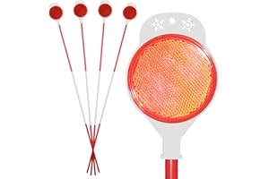 4 Pack Driveway Markers,48 Inch Steel Metal Double Sided Driveway Reflectors,High Visibility Reflective Driveway Markers Snow