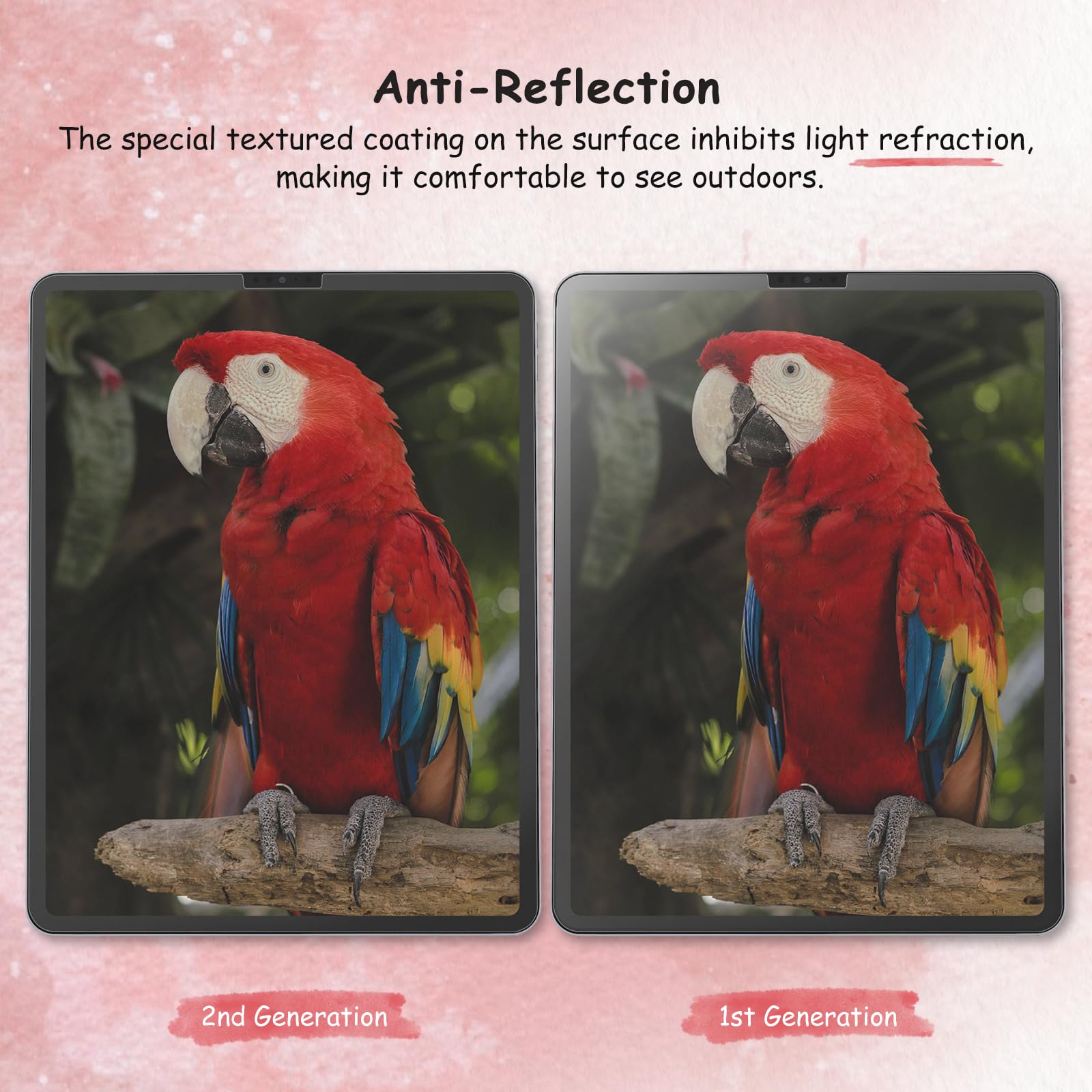 bersem 2 PACK Paperfeel Screen Protector for iPad Pro 11/Air 5/4 | Matte PET Film for Drawing | Anti-Glare Surface | Easy Installation | Compatible with iPad Pro 11