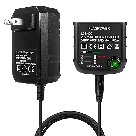 Amazon.com: FLAGPOWER Cargador de batería de litio de 20 V ...