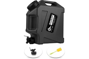 COOZMENT 3.2 Gallon/5 Gallon Water Containers with Spigot, BPA Free Water Jug, Military Green Water Tank, Multifunction Water Storage Containers for Camping Outdoor Hiking,Emergency Stroage