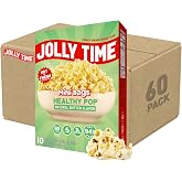 Jolly Time Healthy Pop Microwave Popcorn, 1.2oz Personal Bag, 10 Bags Per Carton (Healthy Pop 100's - Butter &amp; Sea Salt,1.2 Ounce (Pack of 60))