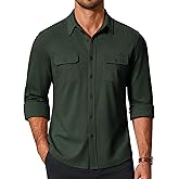 COOFANDY Mens Long Sleeve Shirts Casual Button Down Shirt Wrinkle Free Dress Shirt with Pocket