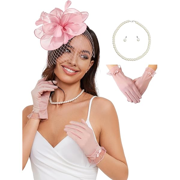 Women Fascinator Hat Flower Feather Mesh Face Veil Hair Clip  display picture 2