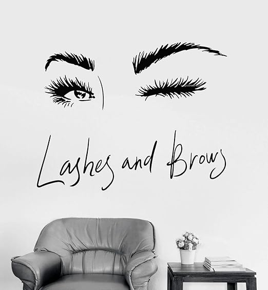 Calcomanías de pestañas de Ojos de niña en Cejas salón de Belleza