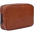 Electronic Organizer Case, Electronics Accessories Bag, Travel Gadget Organizer Bag for Cords USB Cables SD Cards Hard Drive Power Bank Mouse, Out-Going, Business, Travel, Yellow Leather