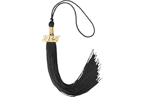 LXZYU 2025 Tassel Graduation, Tassels for Graduation Cap 2025, Black Tassel Cap Decorations with Gold Charms Memorial Cords Graduate Hat Ceremonies Accessories for Class of School Grad Souvenir Gifts