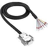 DB9 Connector Adapter Cable, D-SUB 9Pin RS232 Serial Port Extension Cable Replacement with Bare Wire 22AWG (DB9 Female)
