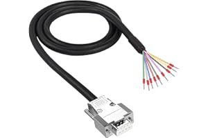 DB9 Connector Adapter Cable, D-SUB 9Pin RS232 Serial Port Extension Cable Replacement with Bare Wire 22AWG (DB9 Female)